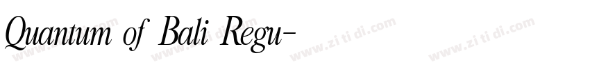 Quantum of Bali Regu字体转换